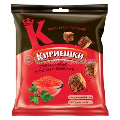 Сухарики Кириешки 40г вкус Красной икры
