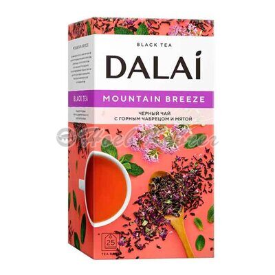 Чай Dalai Mountain Breeze 25пак*1,5гр черн.мелк. мята,чабр,персик