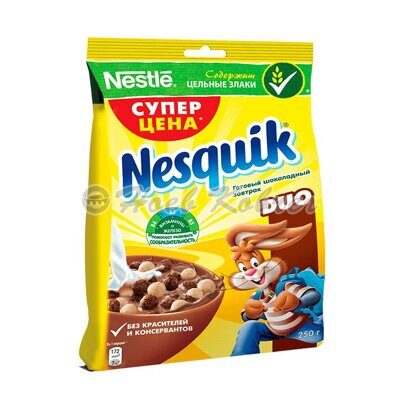 Готовый шоколад. завтрак Nesquik Duo  250гр.