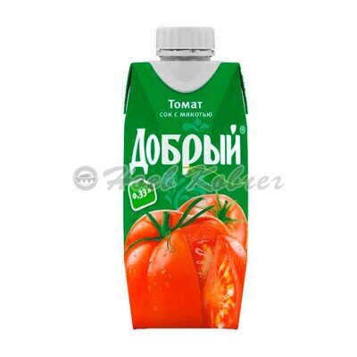 Сок Добрый томатный с солью 0,33л т/пак