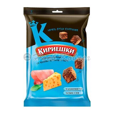 Сухарики Кириешки 100г вкус Ветчина и сыр