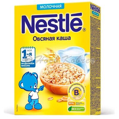 Д/п Nestle каша мол овсяная с биф/бак 220г
