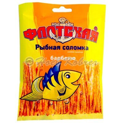 Рыбная соломка сол-суш. "Флотская" вкус Барбекю 15гр