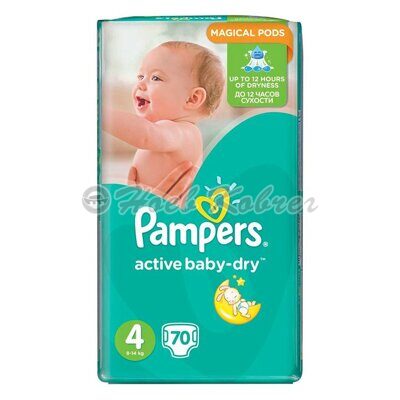 Подгузники Pampers Active Baby-dry (Maxi) 70шт дет.однораз.