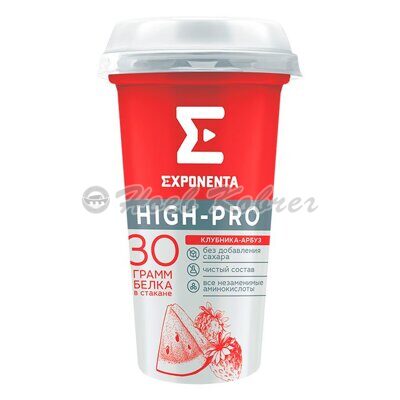 Напиток к/м Exponenta High-PRO клубника-арбуз 250гр стакан.